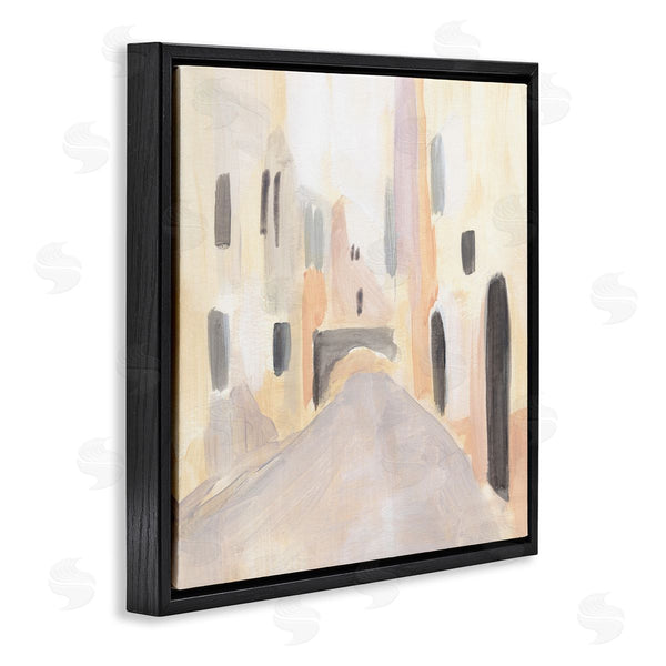 Stupell Industries Annie Warren | Soft Tone Urban Alleyway Delicate European Buildings Wall Art
