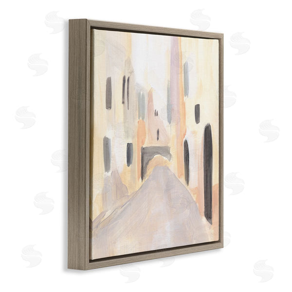 Stupell Industries Annie Warren | Soft Tone Urban Alleyway Delicate European Buildings Wall Art