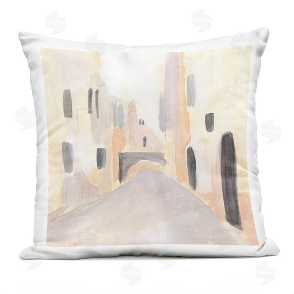 Stupell Industries Annie Warren | Soft Tone Urban Alleyway Printed Throw Pillow