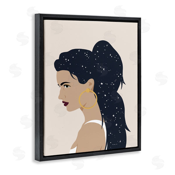 Stupell Industries Annie Warren | Stars In Hair Glam Female Portrait Constellations