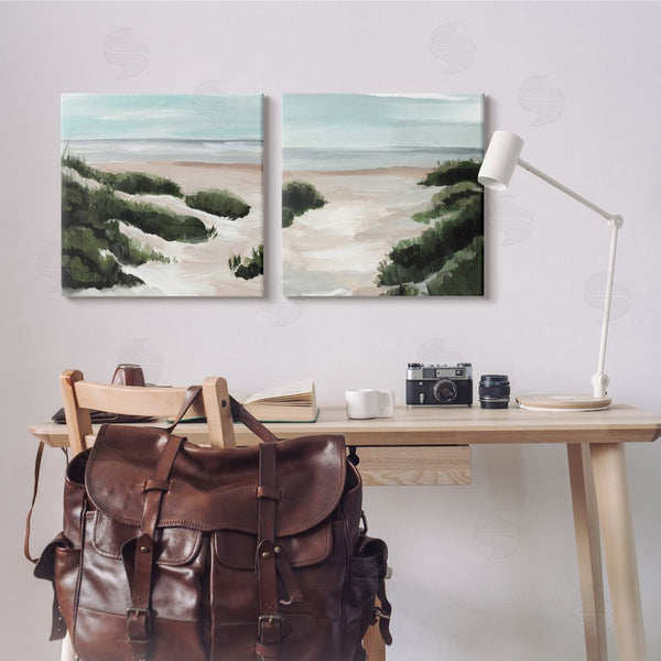 Stupell Industries Annie Warren | Tall Grass Sand Dunes Soft Wave Beach Wall Art