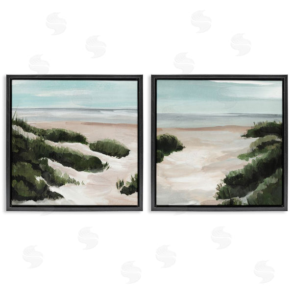 Stupell Industries Annie Warren | Tall Grass Sand Dunes Soft Wave Beach Wall Art