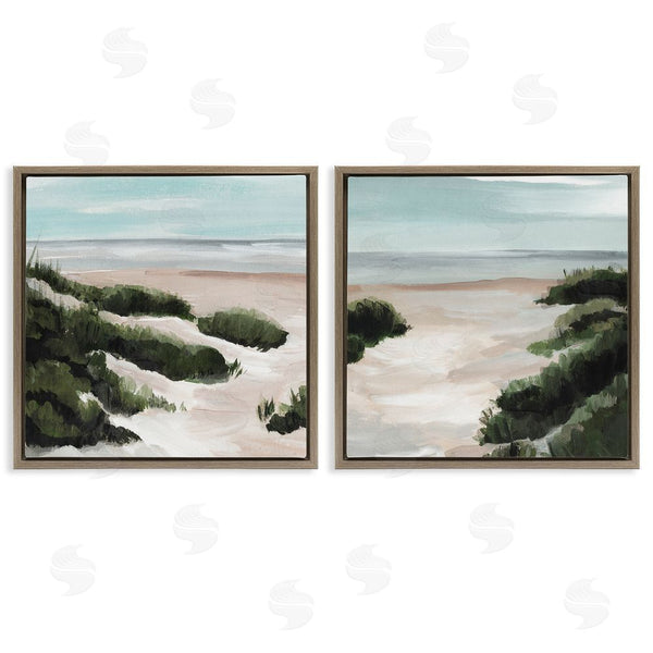 Stupell Industries Annie Warren | Tall Grass Sand Dunes Soft Wave Beach Wall Art