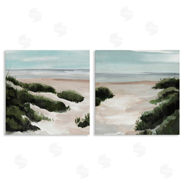 stupell industries Annie Warren | Tall Grass Sand Dunes Soft Wave Beach Wall Art