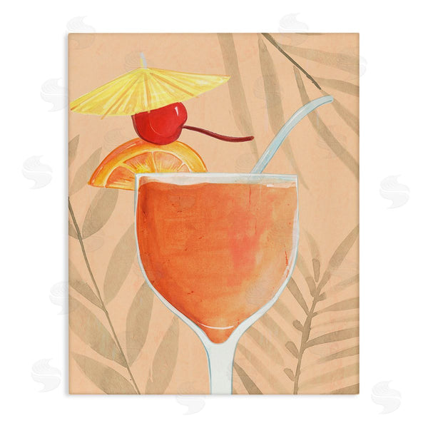 stupell industries Annie Warren | Tropical Cocktail with Fruit Wall Art