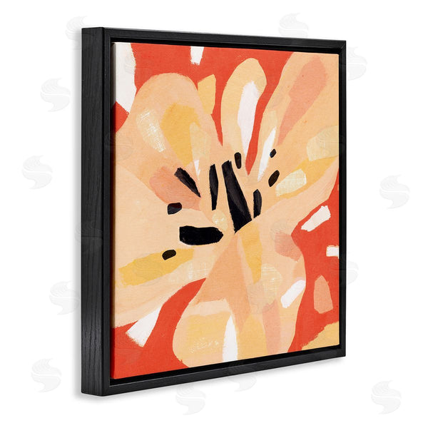 Stupell Industries Annie Warren | Tropical Floral Abstraction Vibrant Orange Yellow