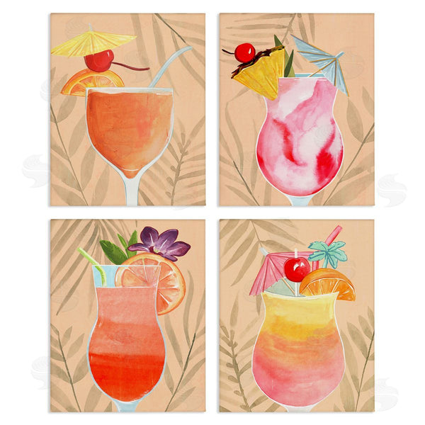 stupell industries Annie Warren | Tropical Fruit Cocktails Wall Art