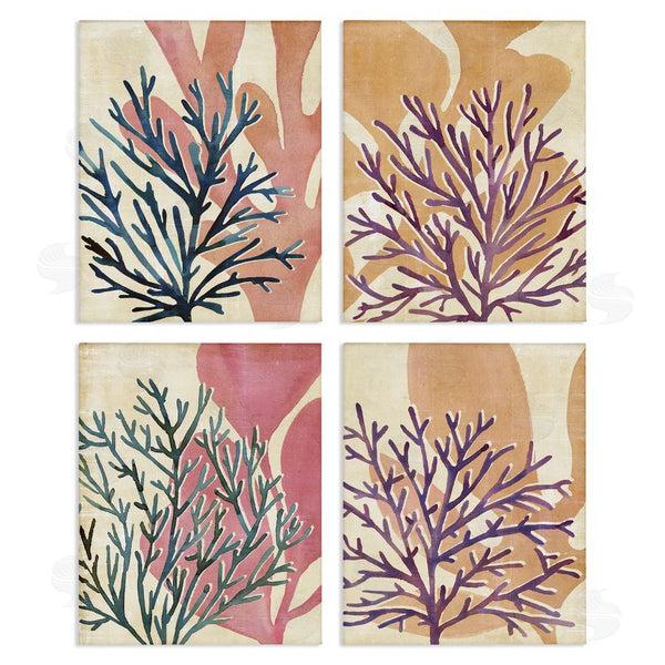 stupell industries Annie Warren | Vibrant Ocean Plants Orange Purple Kelp Wall Art