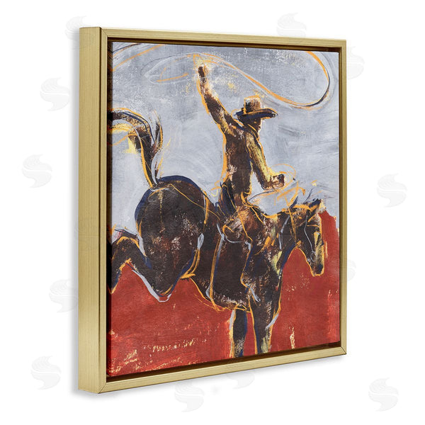 Stupell Industries Annie Warren | Western Cowboy Wild Horse