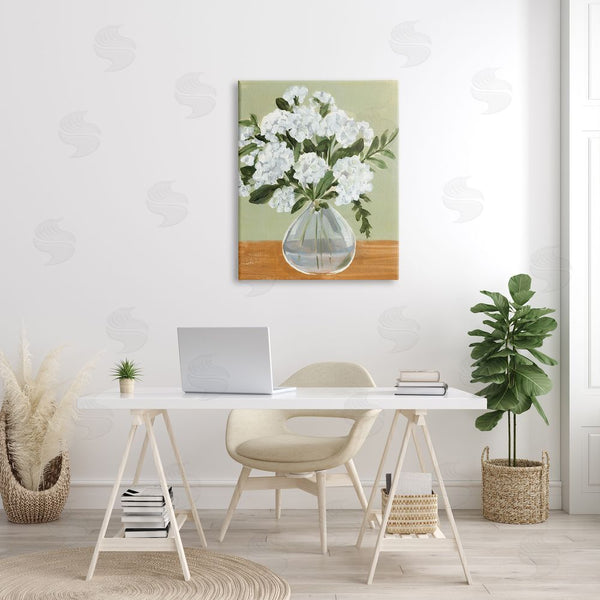 Stupell Industries Annie Warren | White Hydrangea Flower Bouquet Vase Still Life Wall Art