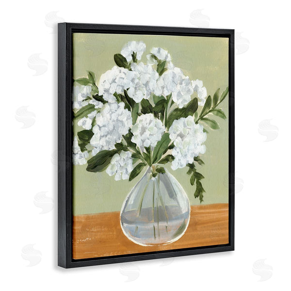 Stupell Industries Annie Warren | White Hydrangea Flower Bouquet Vase Still Life Wall Art