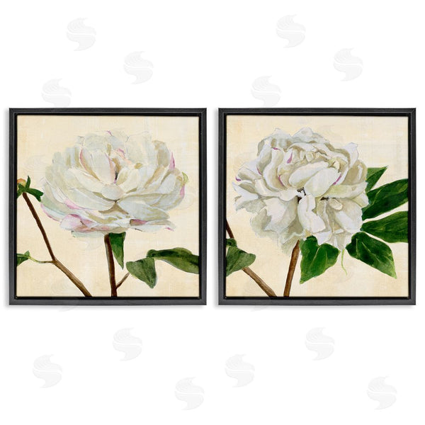 Stupell Industries Annie Warren | White Peonies With Pink Petal Details Wall Art
