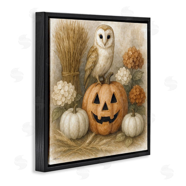 Stupell Industries Antony Smith | Autumn Harvest Owl & Jack-o-Lantern