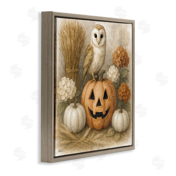 Stupell Industries Antony Smith | Autumn Harvest Owl & Jack-o-Lantern