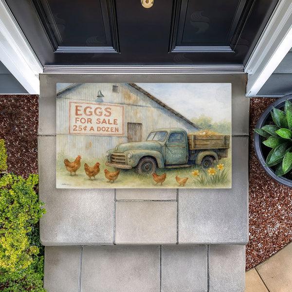 Stupell Industries Antony Smith | Eggs For Sale Farmhouse Non-Woven Door Mat