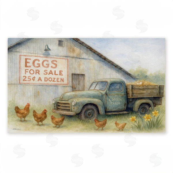 stupell industries Antony Smith | Eggs For Sale Farmhouse Non-Woven Door Mat