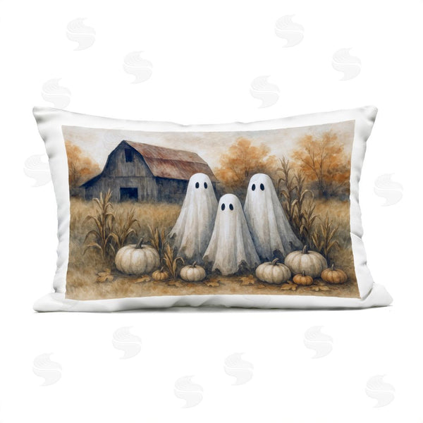 Stupell Industries Antony Smith | Ghost Trio On Pumpkin Farm Printed Throw Pillow