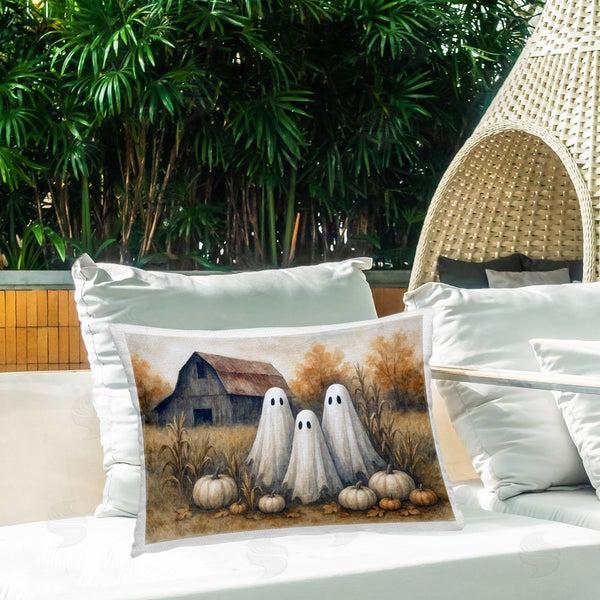 Stupell Industries Antony Smith | Ghost Trio On Pumpkin Farm Printed Throw Pillow