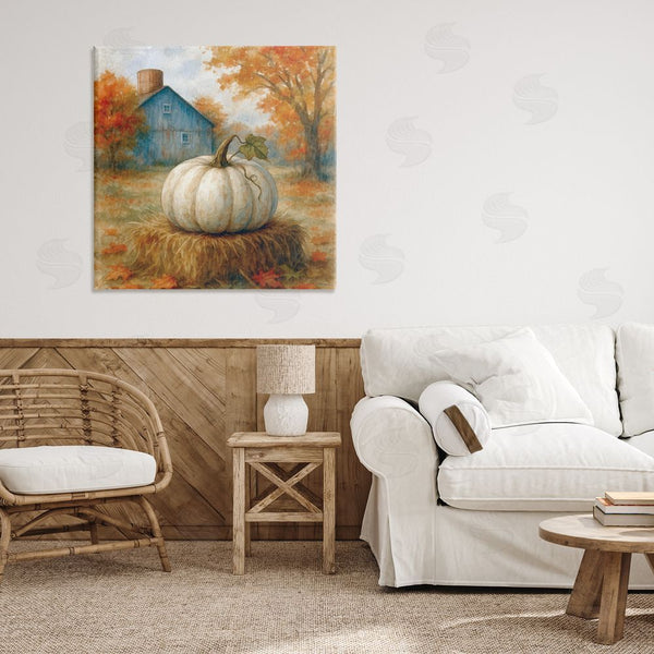 Stupell Industries Antony Smith | Harvest Pumpkin On Hay Bale