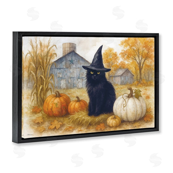 Stupell Industries Antony Smith | Witch Cat Autumnal Farm Wall Art