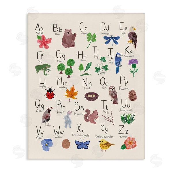 stupell industries Aralma | Animal Alphabet on Beige Wall Art