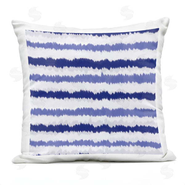 Stupell Industries Aralma | Asymmetrical Blue Stripes Pattern Printed Throw Pillow