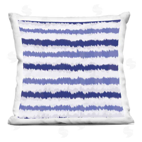 stupell industries Aralma | Asymmetrical Blue Stripes Pattern Printed Throw Pillow