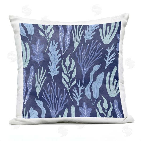Stupell Industries Aralma | Blue Nautical Mixed Coral Plants Pattern Printed Throw Pillow