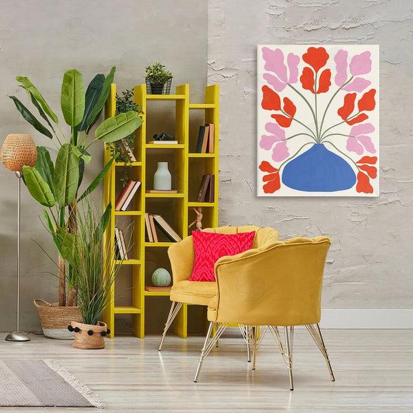 Stupell Industries Aralma | Bold Symmetrical Flower Pot Wall Art