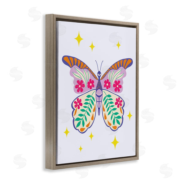 Stupell Industries Aralma | Free Spirit Floral Butterfly Wall Art
