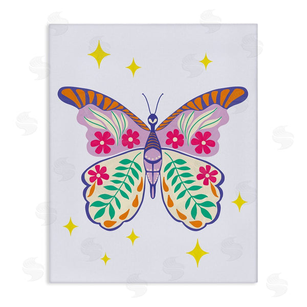 stupell industries Aralma | Free Spirit Floral Butterfly Wall Art