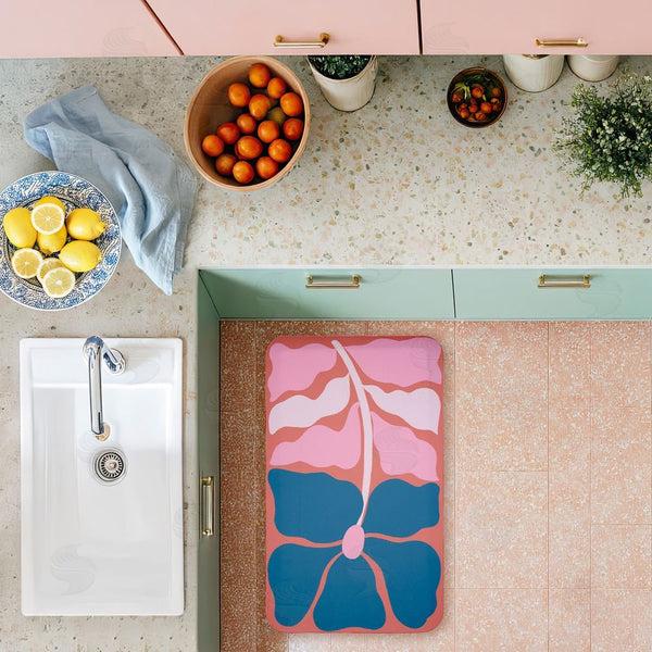 Stupell Industries Aralma | Midcentury Flower Symmetry Anti-Fatigue Mat