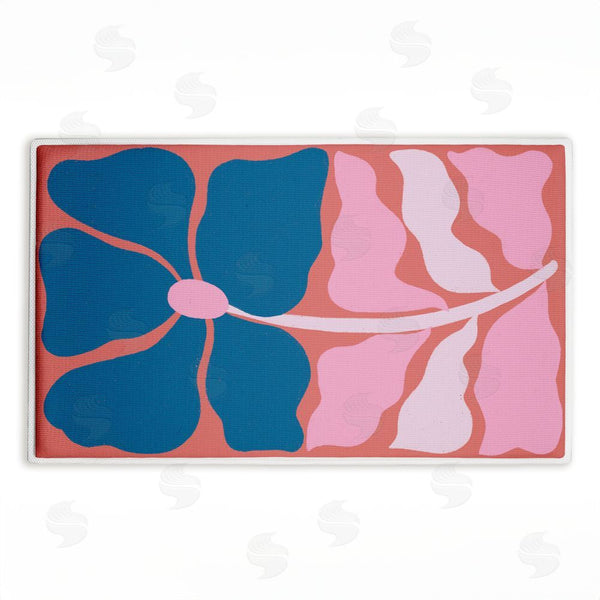 stupell industries Aralma | Midcentury Flower Symmetry Plush Bath Mat