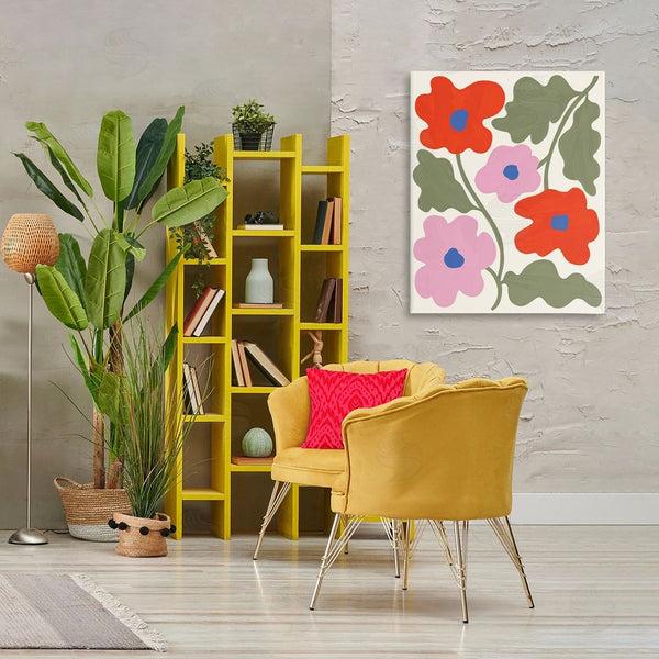 Stupell Industries Aralma | Red & Pink Bold Flowers Wall Art