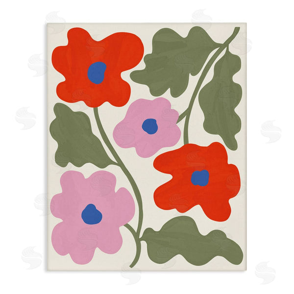 stupell industries Aralma | Red & Pink Bold Flowers Wall Art