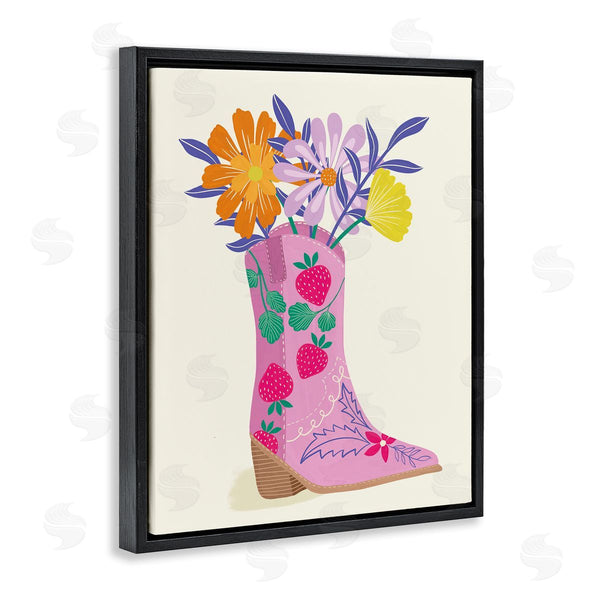 Stupell Industries Aralma | Strawberry Patterned Floral Boots Wall Art