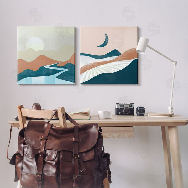 Stupell Industries Arctic Frame | Abstract Day & Night Landscape Wall Art