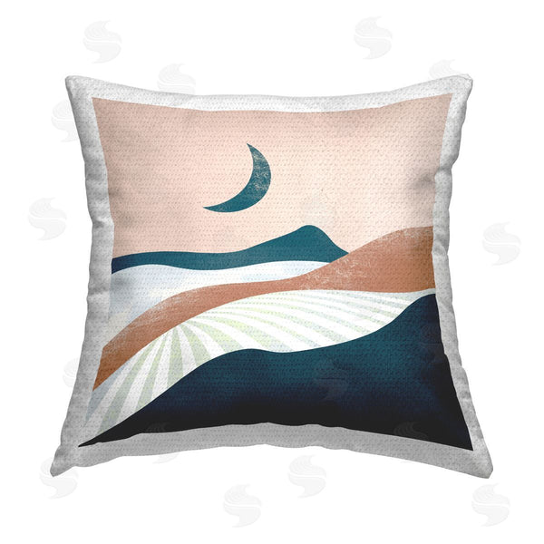 Stupell Industries Arctic Frame | Abstract Desert Moon Landscape Printed Throw Pillow