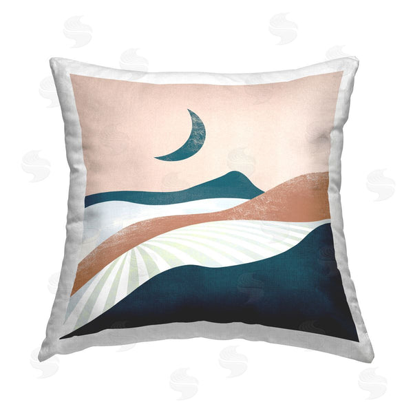 stupell industries Arctic Frame | Abstract Desert Moon Landscape Printed Throw Pillow