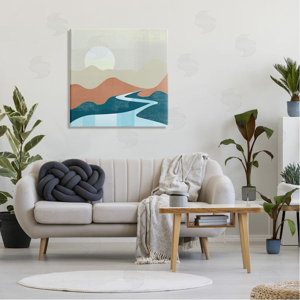 Stupell Industries Arctic Frame | Abstract Stream Landscape Wall Art