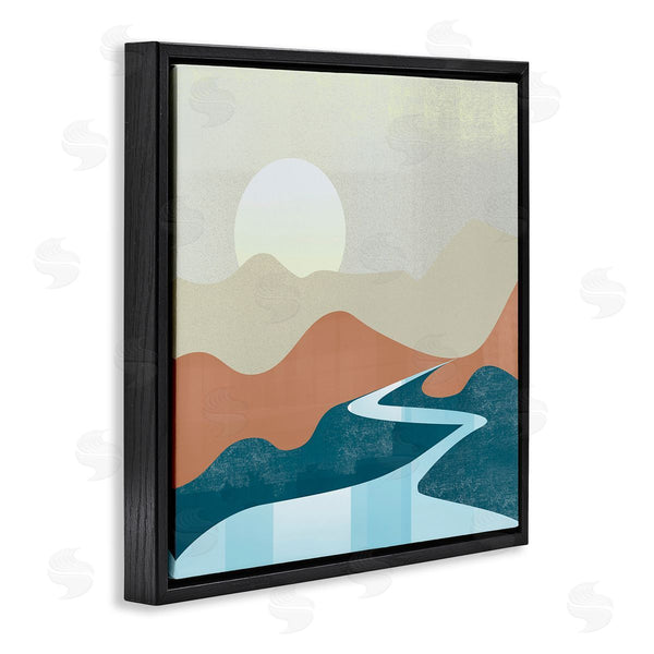 Stupell Industries Arctic Frame | Abstract Stream Landscape Wall Art