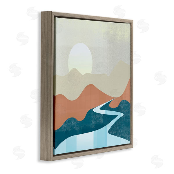 Stupell Industries Arctic Frame | Abstract Stream Landscape Wall Art