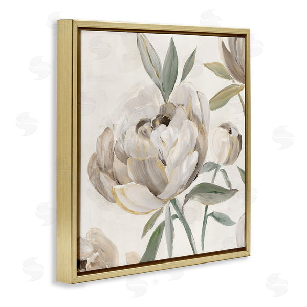 Stupell Industries Aria K. | Lustrous Peonies In Neutrals