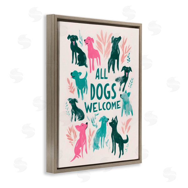 Stupell Industries Arlington Prints | All Dogs Welcome Pastels