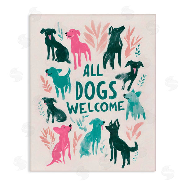 stupell industries Arlington Prints | All Dogs Welcome Pastels