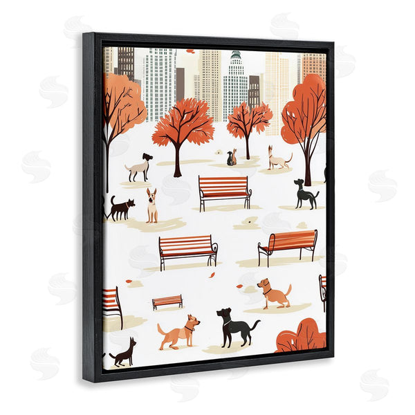 Stupell Industries Arlington Prints | Autumn City Park Dogs