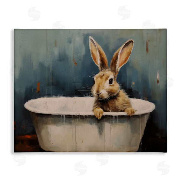 stupell industries Arlington Prints | Baby Bunny in Tub