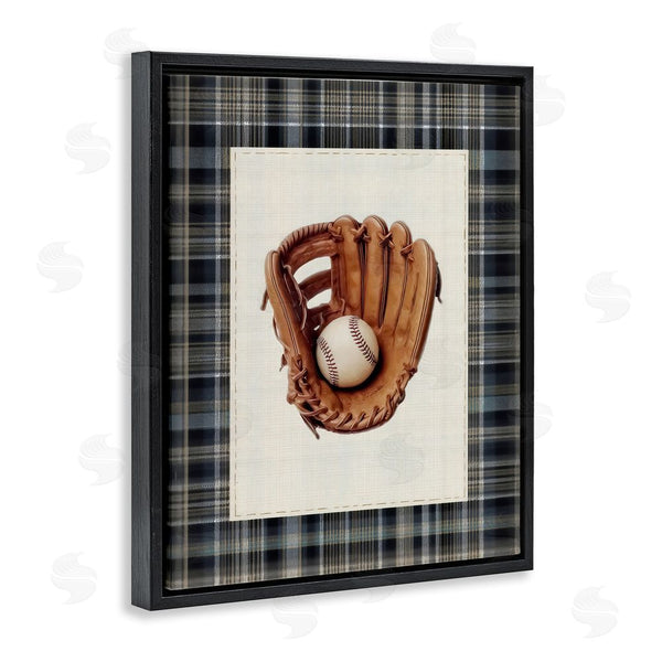 Stupell Industries Arlington Prints | Baseball Glove With Plaid