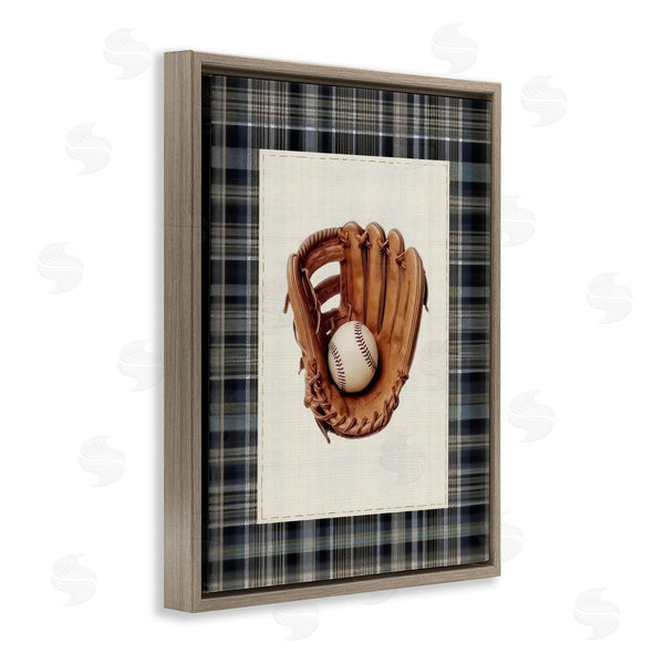 Stupell Industries Arlington Prints | Baseball Glove With Plaid