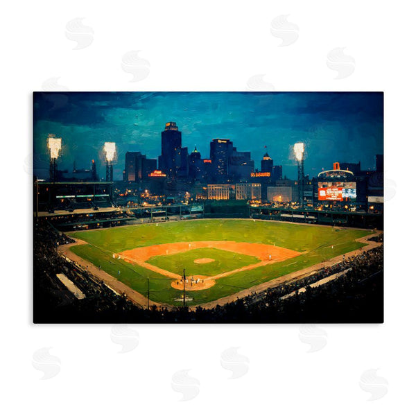 stupell industries Arlington Prints | Baseball Stadium at Night Wall Art